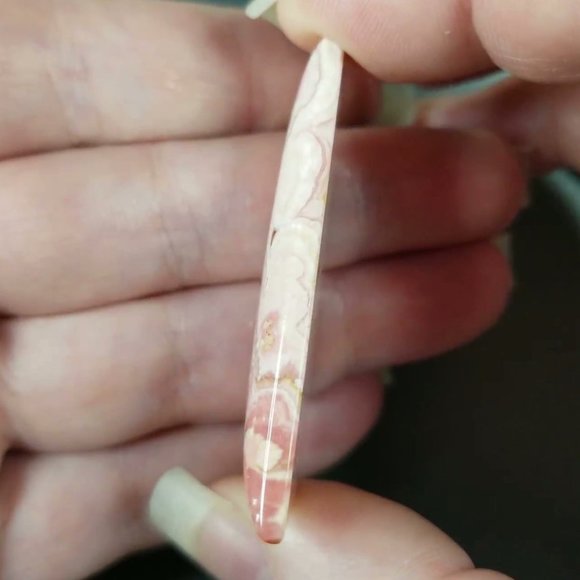 Large Rhodochrosite Drilled gemstone * 47.62 x 31.02 x 6.17mm * RDC2D3 - Picture 12 of 14